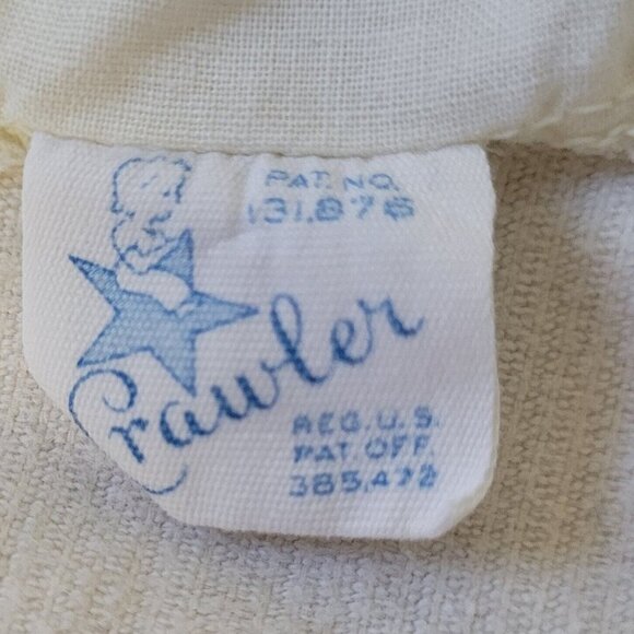 Vintage Crawler Grace 1950s Toddler/Infant Corduroy Embroidered Overalls - Picture 8 of 10